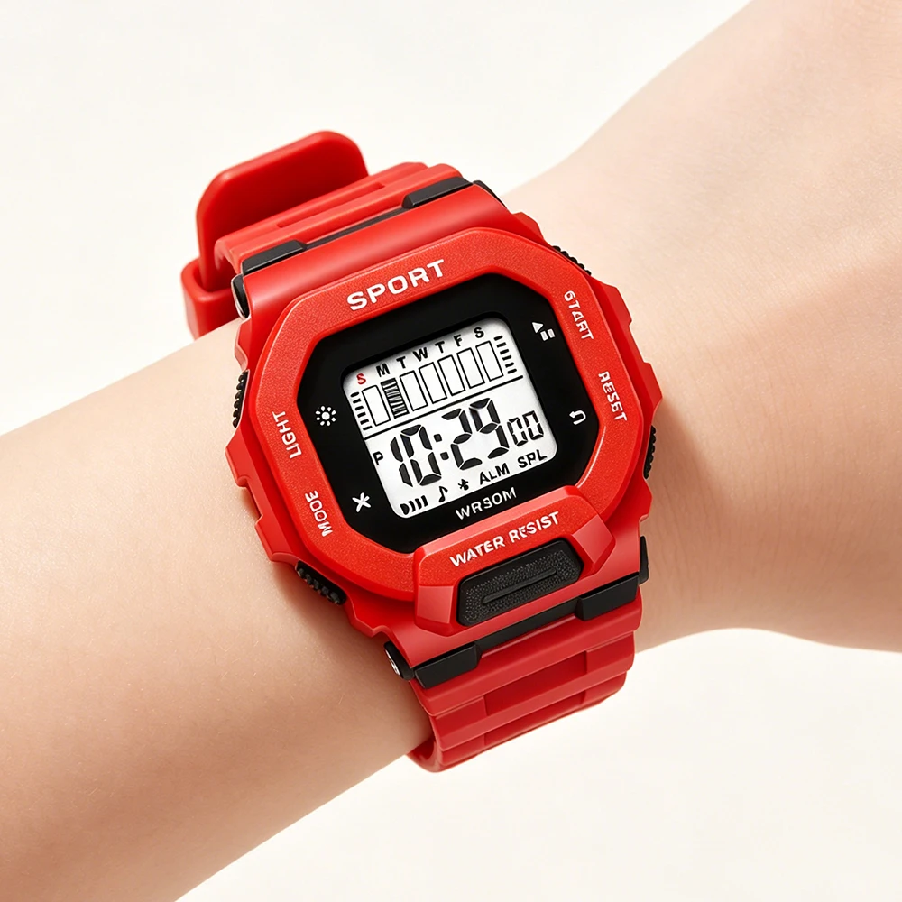 

Sports Children Watches for Student Electronic LED Women Men Watch Kids Gift Multi-functional Week Display Digital Clock