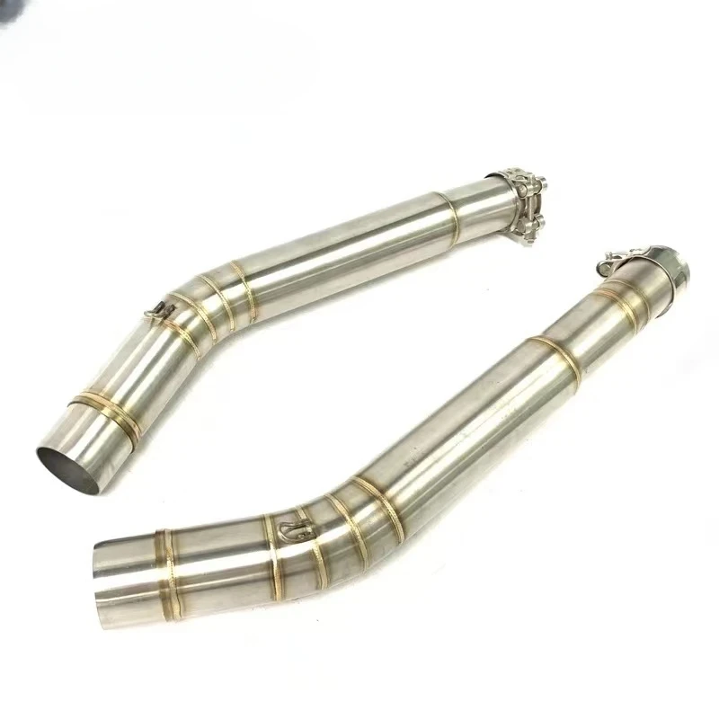 Motorcycle Exhaust Slip on Middle Link Pipe Connector Tube Stainless Steel For Hayabusa GSX1300R GSX 1300R 2008 - 2018 Year