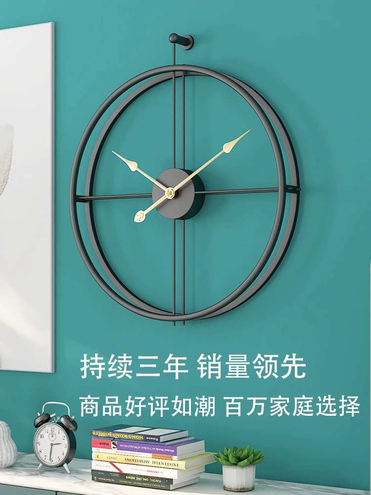 Nordic Luxury Wall Clock Metal Modern Clocks Wall Home Decor Large 3d Wall Watch Decoration 80cm Silent Clock Living Room