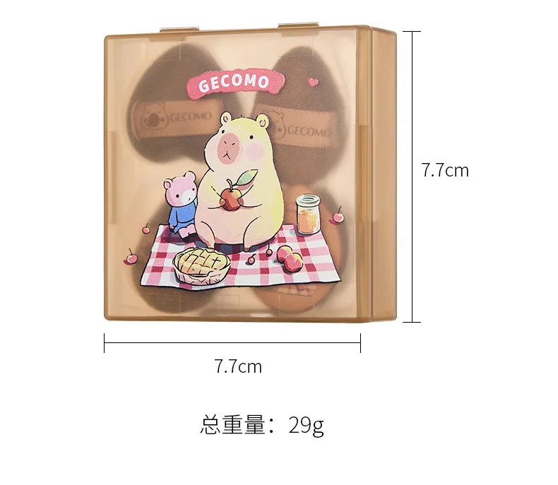 카피바라 메이크업 스펀지 라텍스 프리 블렌더 세트 벨벳 플록 파우더 퍼프 버터처럼 부드러운 리퀴드 & 파우더 겸용