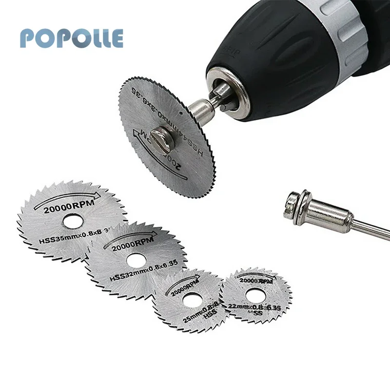 7pcs Circular Saw Blade HSS Electric Grinder Cutting Disc Rotating Tool, Suitable for Wood-plastic Composite Board Cutting Blade
