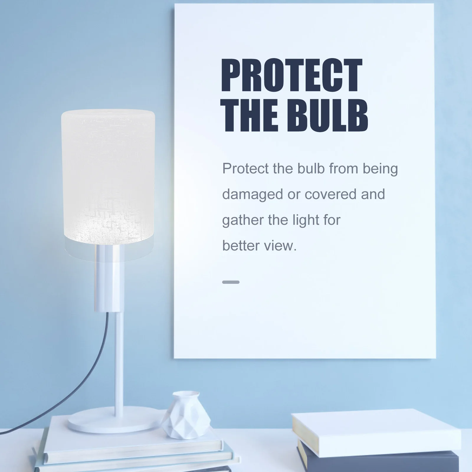 

Cylinder Glass Lamp Shade Durable Sturdy Glass Lampshade Compatible with Pendant Chandeliers Vanity Lights Lamp Shade