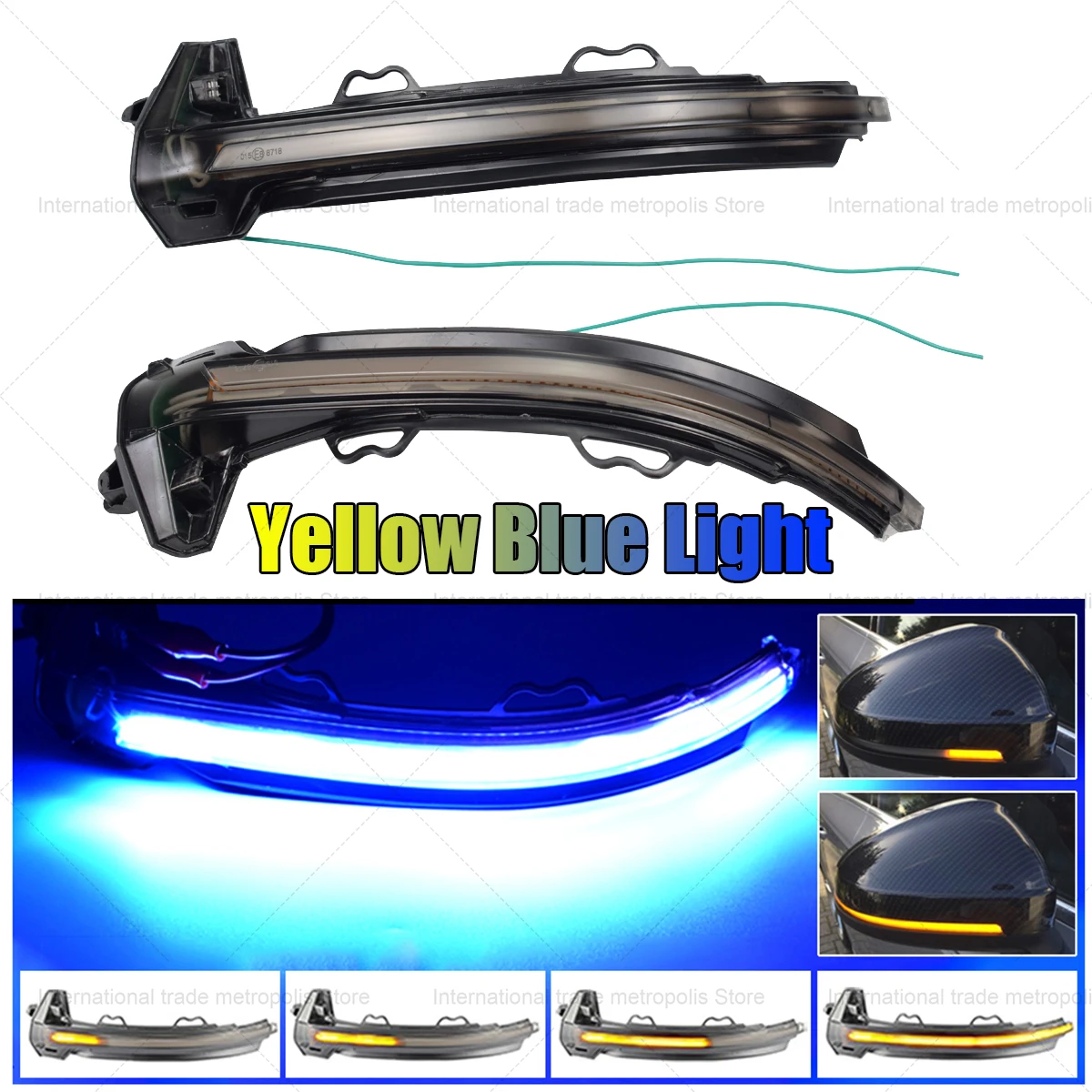 

2PCS Sequential LED Turn Signal Lights for Audi A4 B9/A5/S4/S5/RS4/RS5 Side Mirror Dynamic Blinker Exterior Accessories