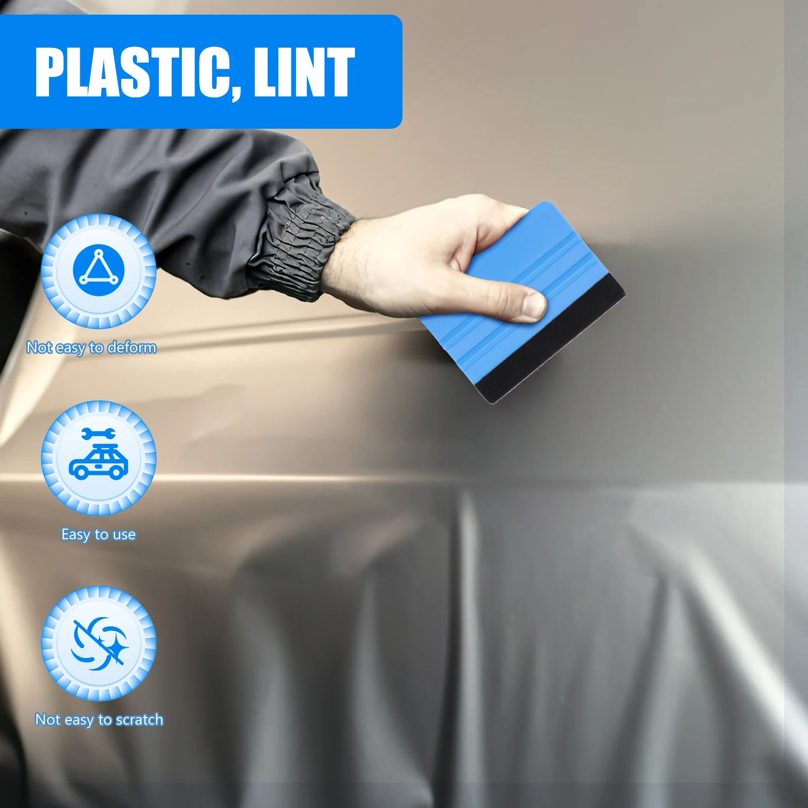 

1Set Vinyl Wrap Kit 5M High Adhesion No Residue Easy Apply for Car Window Tint Trim Automotive Packaging Cutting Tool