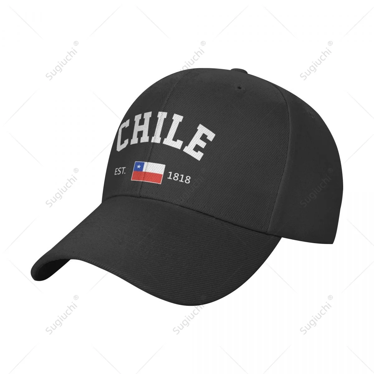 

Unisex Baseball Cap Chile EST.1810 Independence Day Wild Sun Shade Peaked Adjustable Outdoor Caps for Men Women