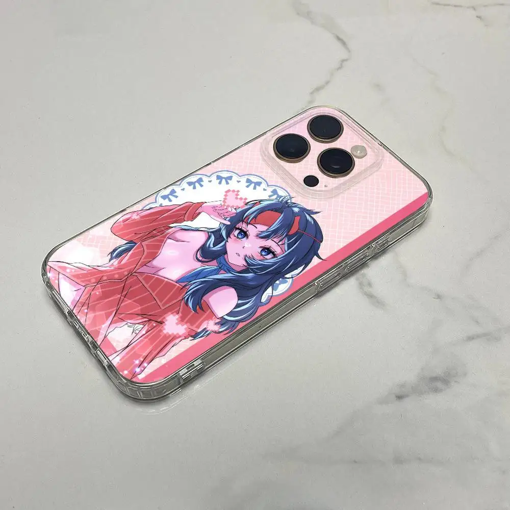 Funda de teléfono Girl Sleepy Mita M-MiSide para iPhone 17,16,15,14,13,12,11 Plus,Pro,Max,Plus,E,SE4,Mini caja transparente