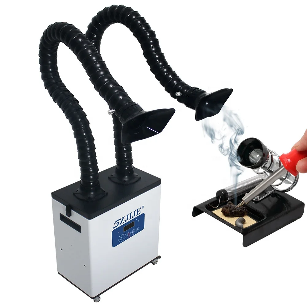 

SZJIJE 200W Arms Soldering Fume Extractor Polishing Collector for Lab and Jewelry Workshops