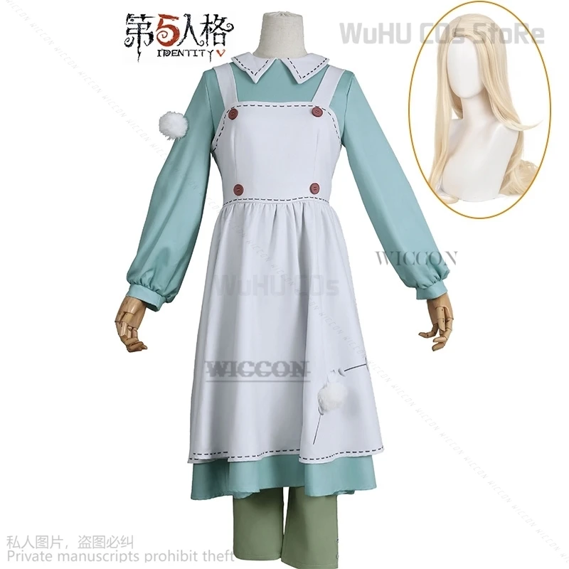 لوليتا شعر طويل زي تنكري ذهبي ، لعبة هوية V ، شعر طويل ، زي لوليتا ، حفلة عيد الميلاد لعب الأدوار ، ذكريات