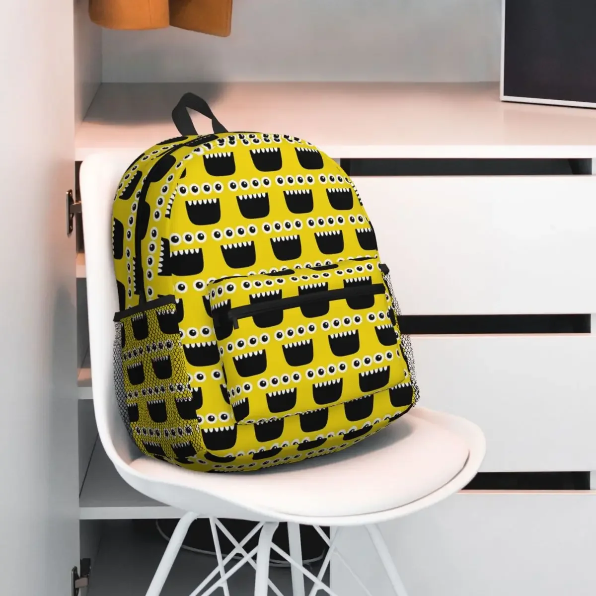 

Four Eyed Monster Student Backpack School Bag Hiking Travel Daypack for Men Women Fashion Bookbag Shoulder Bags