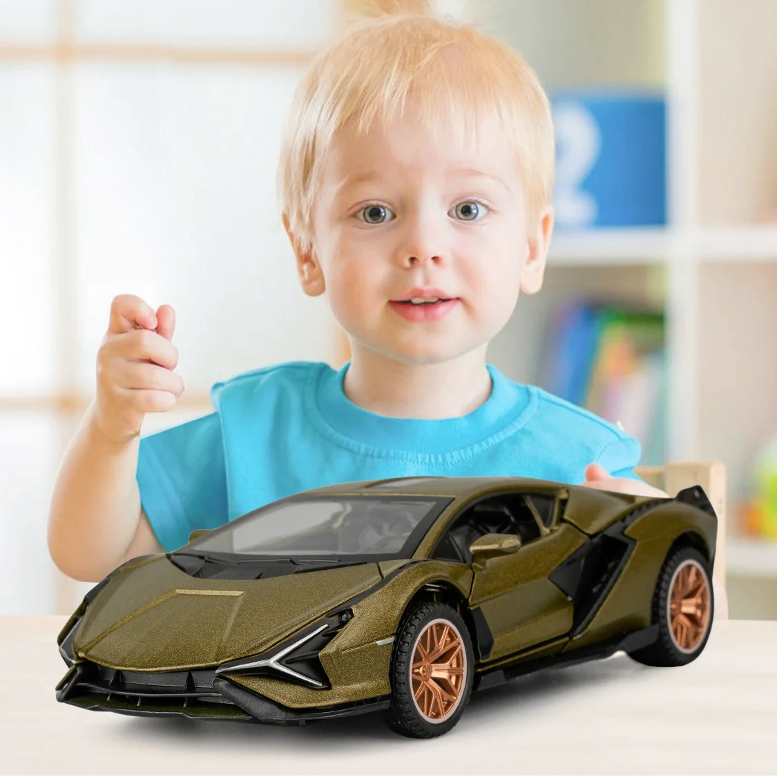 Simulatie 1:32 Lambo Legering Super Auto Model Geluid Licht Collectief Miniatuur Voiture Kinderen Jongen Diecast Speelgoedauto