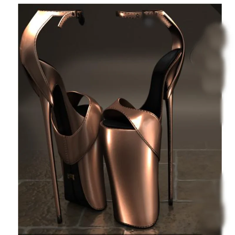 Boucle argentée plate-forme creuse sandales mince talon haut Peep orteil mode Sexy 2025 été grande taille femme chaussures Zapatillas Mujer