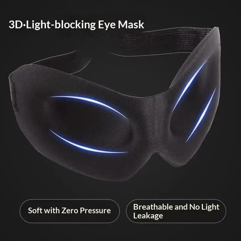 3D-Schlafmaske, Augenbinde, Schlafhilfe, weiche Memory-Schaum-Augenmaske zum Schlafen, Reisen, leicht, Slaapmasker, Augenabdeckung, leichter Stil – Detail 2