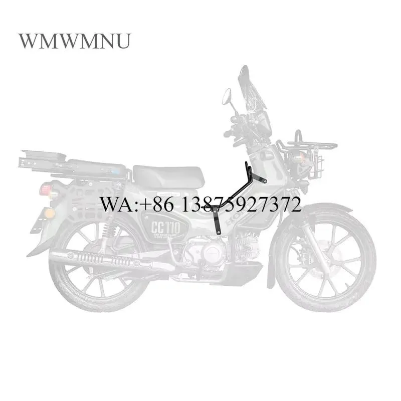 Wmwmnu for Cross Cub 110 Motorcycle Center Rack High Carbon Steel 3D Scan Modeling Black Tube Frame Bolt Heavy Duty