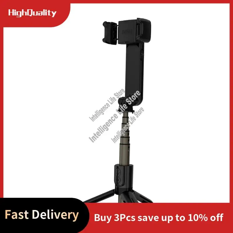 

Ручной стабилизатор подвеса, Bluetooth, держатель палки для селфи, регулируемый заполняющий светильник, подставка для селфи для смартфона, простая установка, черный-EL