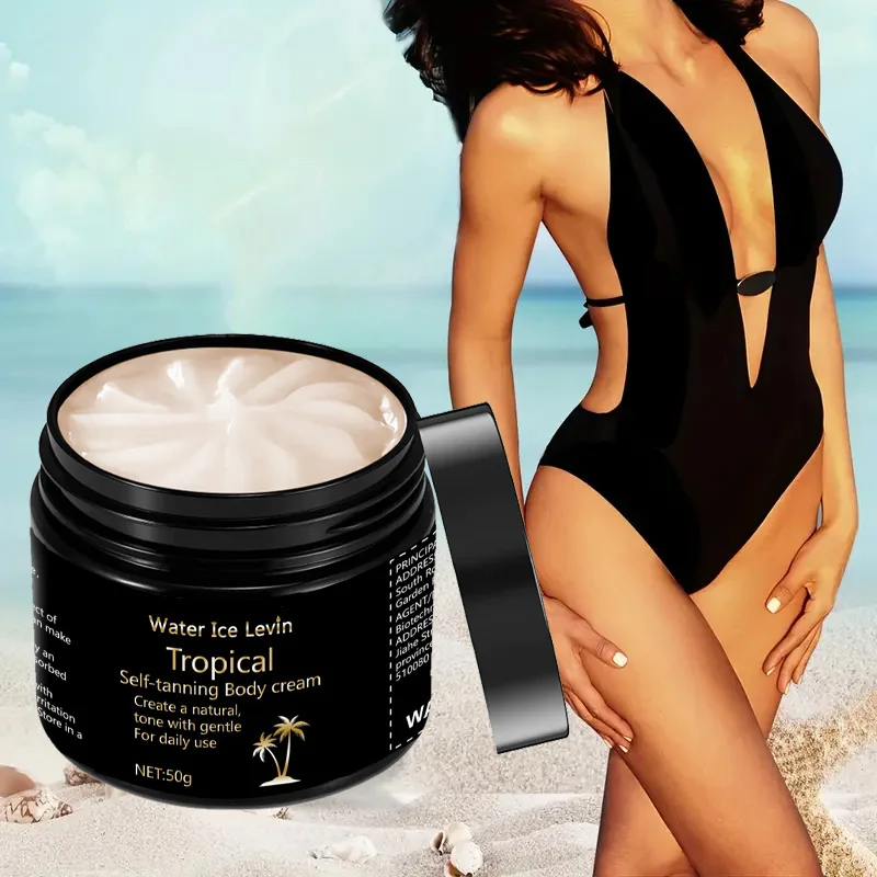 لوشن الجسم الاستوائي ذاتي التجفيف، امتصاص سريع، لا يسبب الحساسية، خالي من الشمس على مدار 24 ساعة، مثالي للهدايا، تعزيز لون البشرة الطبيعي، كريم التجفيف الذاتي |     التصميم الاستوائي |     كريم هيبوالرجينيك