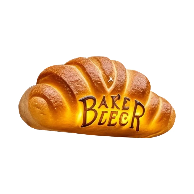 Cartoon simulation luminous fiberglass bread model sculpture door decoration