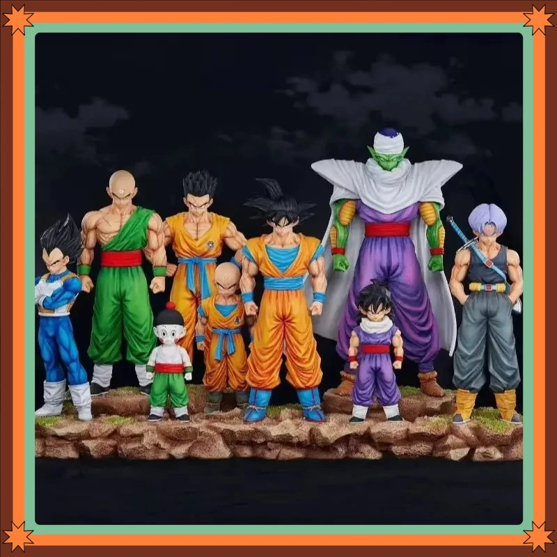 

9PC 28cm Anime Krillin Son Gohan Trunks PVC Action Figures Model Collection Desktop Decoration Toys Gifts
