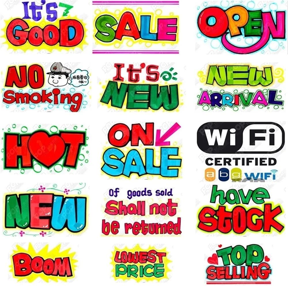 

A5 Card Poster Pop Hand - Painted Poster Card Shop Promotion Sale Top-selling Hat New No Smoking Open Advertising Poster