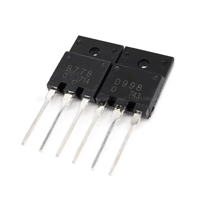 5PCS KTB778 KTD998 B778 D998 2SB778 2SD998 TO-3PF NPN PNP 120V 10A Transistor tubo amplificatore di potenza