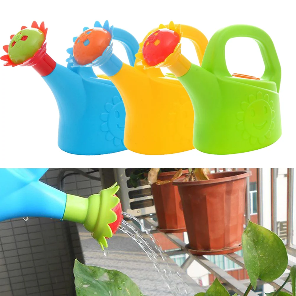 Sprinkler Watering Can None Yellow 18cm X 10.5cm X 7cm Blue Cute Cartoon Flowers Bottle Green Kids None Brand New