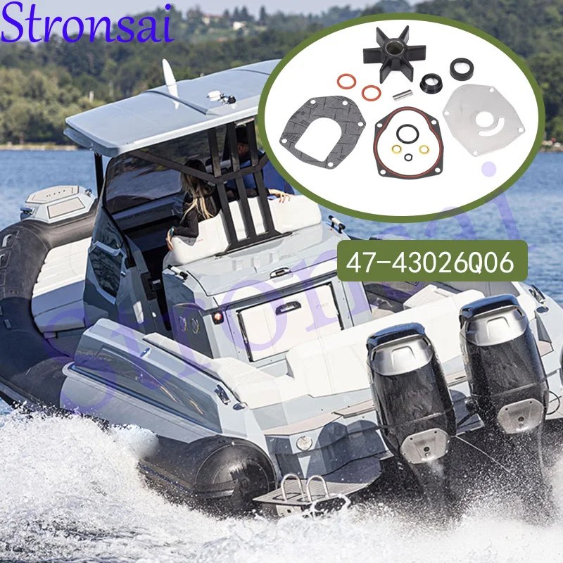 

47-43026Q06 47-8M0100526 Water Pump Impeller Service Kit For Mercury Mariner 75 90 120HP Outboard 47-8M0100526 8M0100527