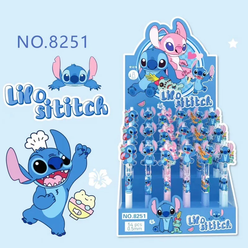 

New Stitch Gel Pen Disney Patch Press Neutral Pen Cartoon School Supplies Children's Stationery Birthday Party Gifts