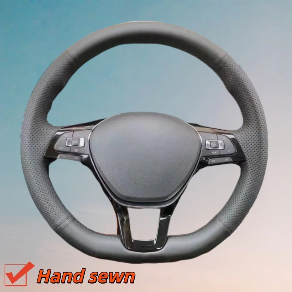Funda de Volante de Coche de Microfibra Personalizada, Funda de Volante para Volkswagen Jetta, Mk7, Touran, Nuevo Polo, Passat