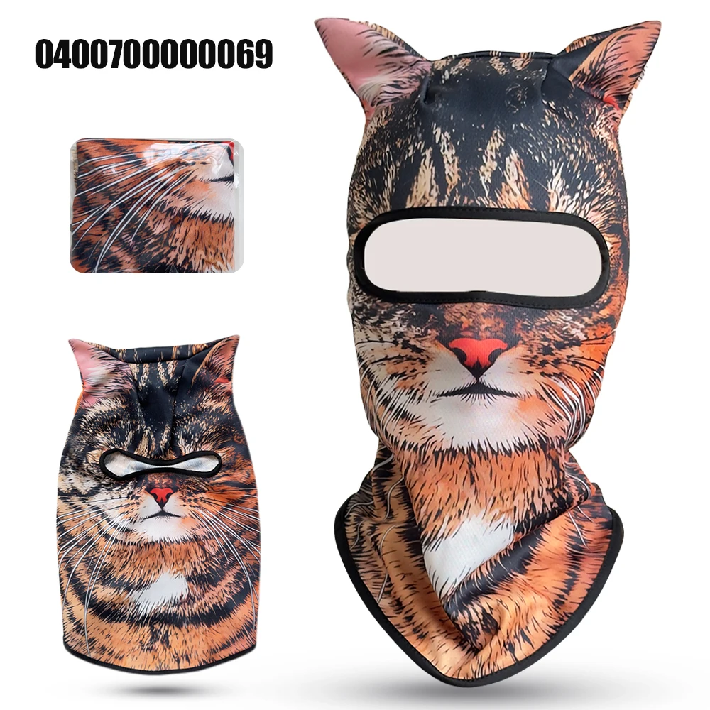 

3D animal face mask motorcycle riding equipment sunscreen neck mask dog and cat ear windproof mask summer