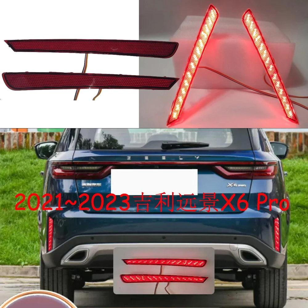 

car accessories bumper tail light Geely Emgrand yuanjing X6 pro taillight LED 2021~2024y Reflector fog Taillamp Geely fog lamp