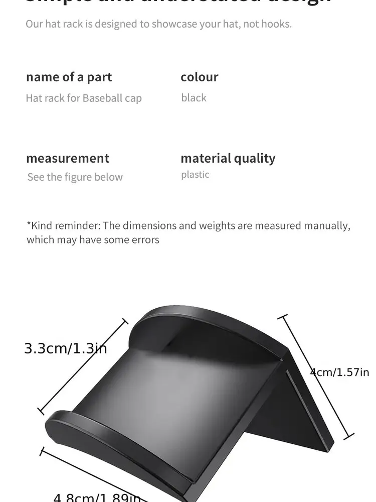 5/10 Stück selbstklebende Huthaken für die Wand, minimalistisches Rack-Design, kein Bohren, starker Halt, Hutaufhänger, Patent-Aufhellung – Detail 3