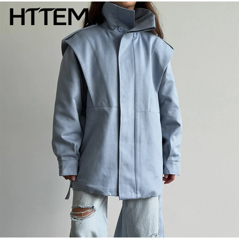 Women's Lace Up Padded Coat Casual Stand Collar Warm Single-breasted Shoulder Cape Quilted Jacket Female 2026 Autumn Winter