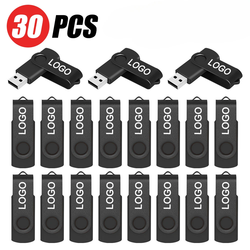 30Pcs/Set Metal 128MB 2GB 4GB 8GB 16GB 32G 64GB Pen Drive Flash Drive Memory Stick 128GB U Disk Thumb Pendrive Tender FREE LOGO