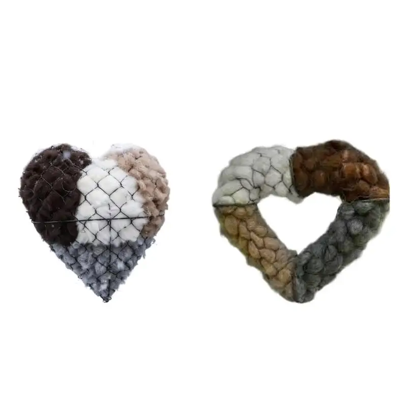 

Красочное птичье гнездо в форме сердца, подвесное украшение для наружного использования, устойчивый элемент, символ любви, D2RD