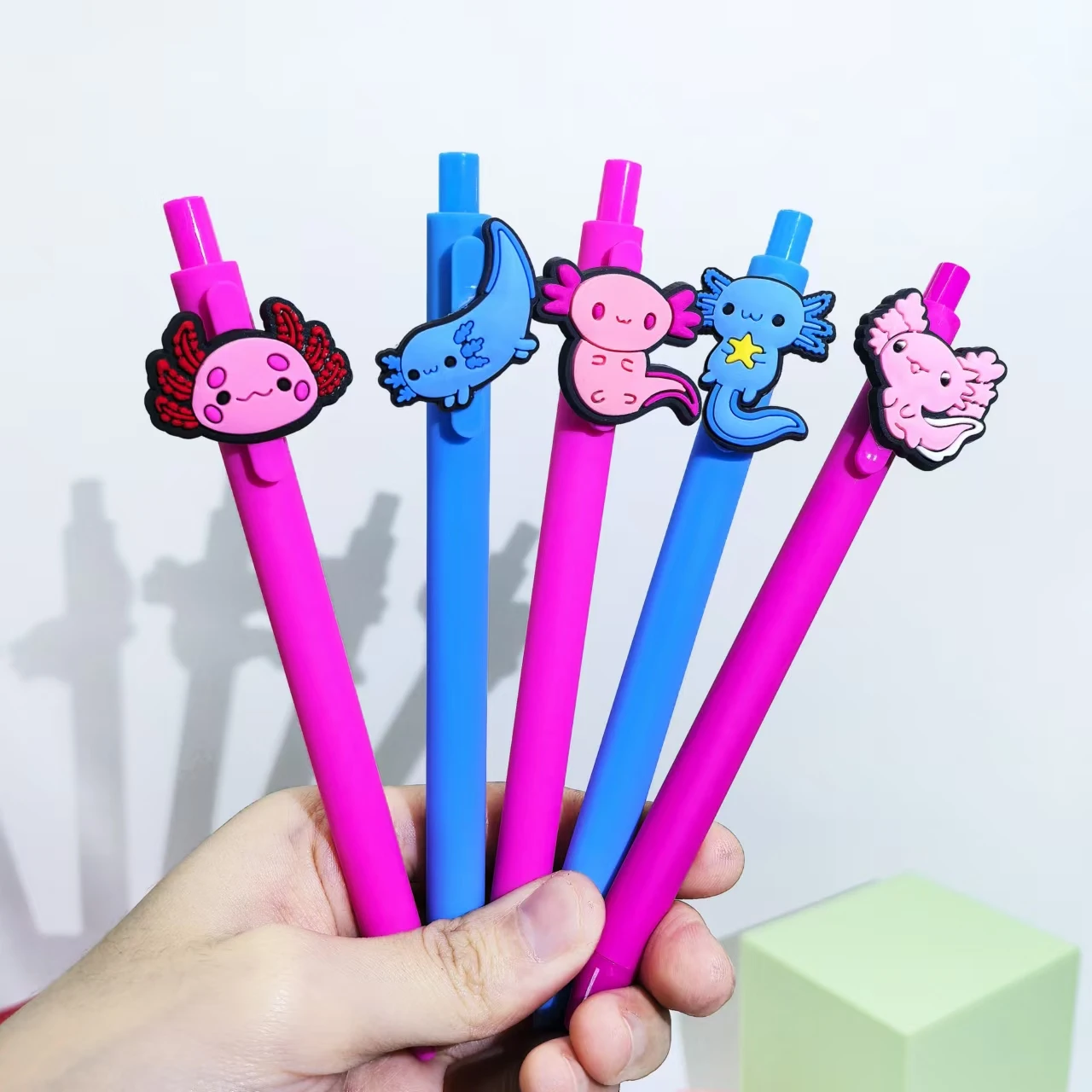 10 قطع قلم حبر جاف على شكل سلمندر، قلم كتابة سلمندر لطيف، قلم حبر جاف سلمندر، نمط عشوائي #4