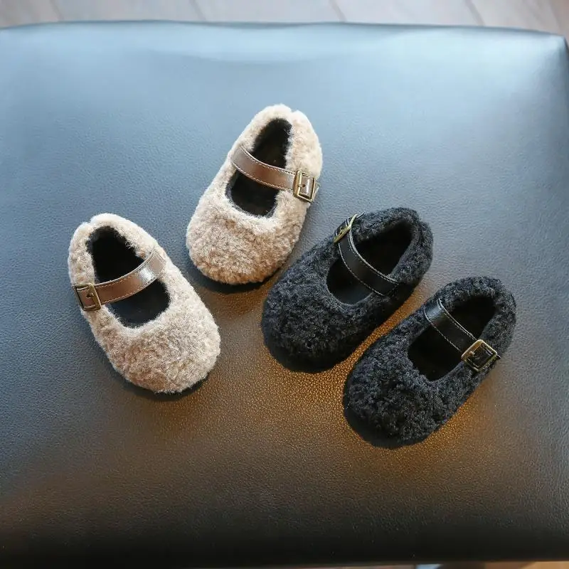 Autumn and winter baby girl shoes with fleece cotton shoes baby moccasso toddler shoes girls princess shoes fur shoes female