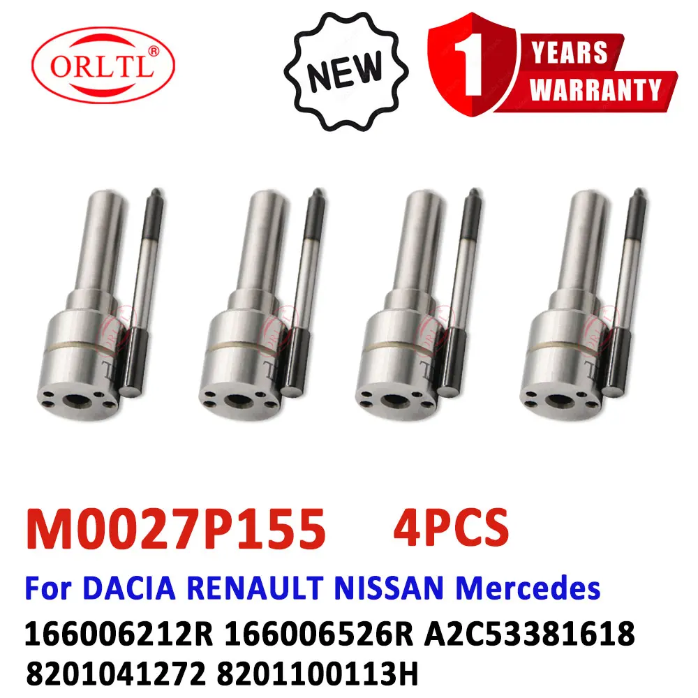 

4PCS M0027P155 Diesel Injector Nozzle For DACIA RENAULT NISSAN MERCEDES 166006212R 166006526R A2C53381618 8201041272 8201100113H