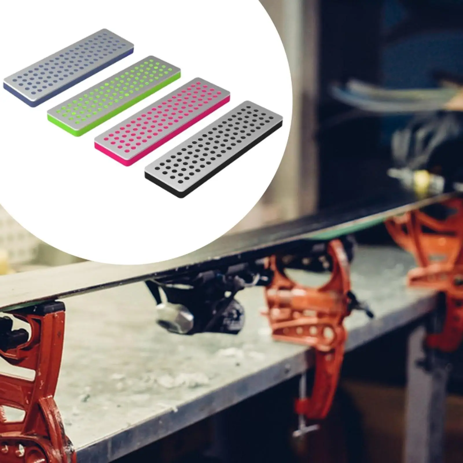 Ski Edge Tuner Sharpener Diamond Snowboard Bevel Kit Side Angle Tool Burr Remover Ice Scraper for Winter Slope Preparation