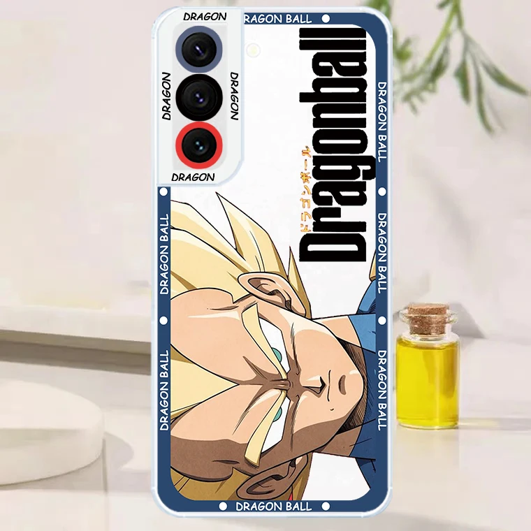 D-Dragon Ball Goku Cool For Samsung S24 S23 S22 S21 S20 S10 Ultra PLus FE A52 A72 5G Angel Eyes Transparent Phone Case