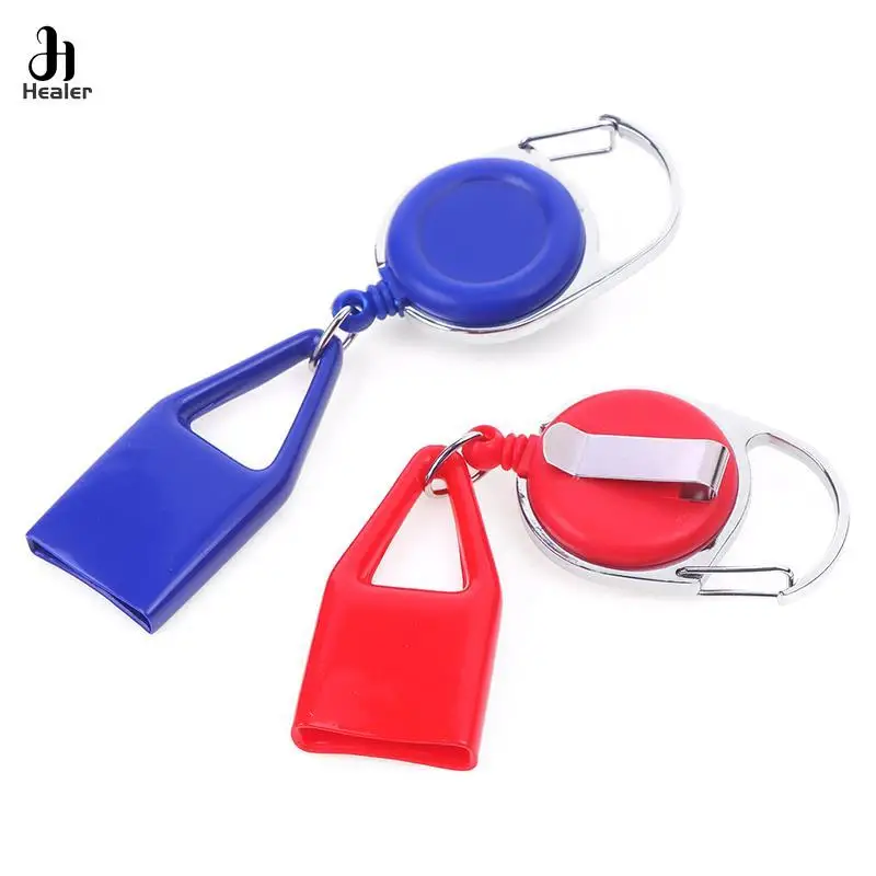 1pc Silicone Lighter Protective Cover Lighter Holder Sleeve Clip With Retractable Keychain Regular Size Smoking Accessories