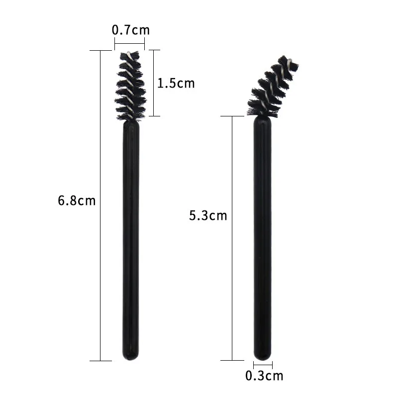 50 PZ Bacchette per mascara Pennelli per trucco Pennello per ciglia nere Riutilizzabile Estensione ciglia finte Forniture Strumento per trucco ciglia finte