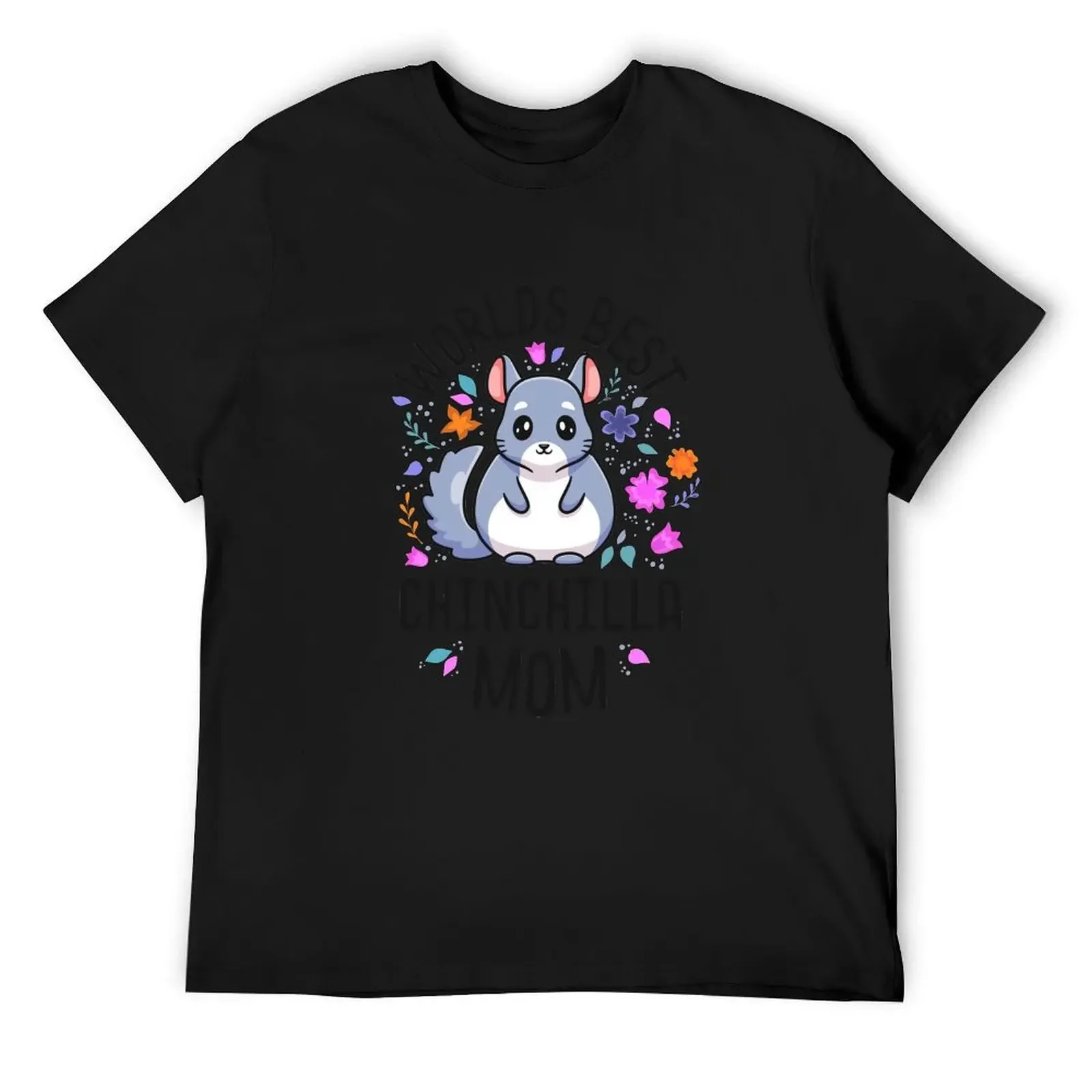 Worlds Best Chinchilla Mom Shirt Cute Floral Kawaii Mama T-Shirt basketball graphic tees korean fashion anime shirts men