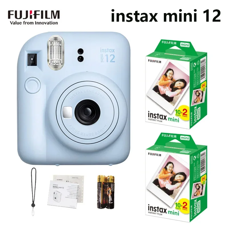 Fujifilm Instax Mini12 /Mini SE Camera + 20 Sheets Instax Mini Film+ Album +Case Bag+ 10 in 1 Kits For Girl New Year's Day Gifts