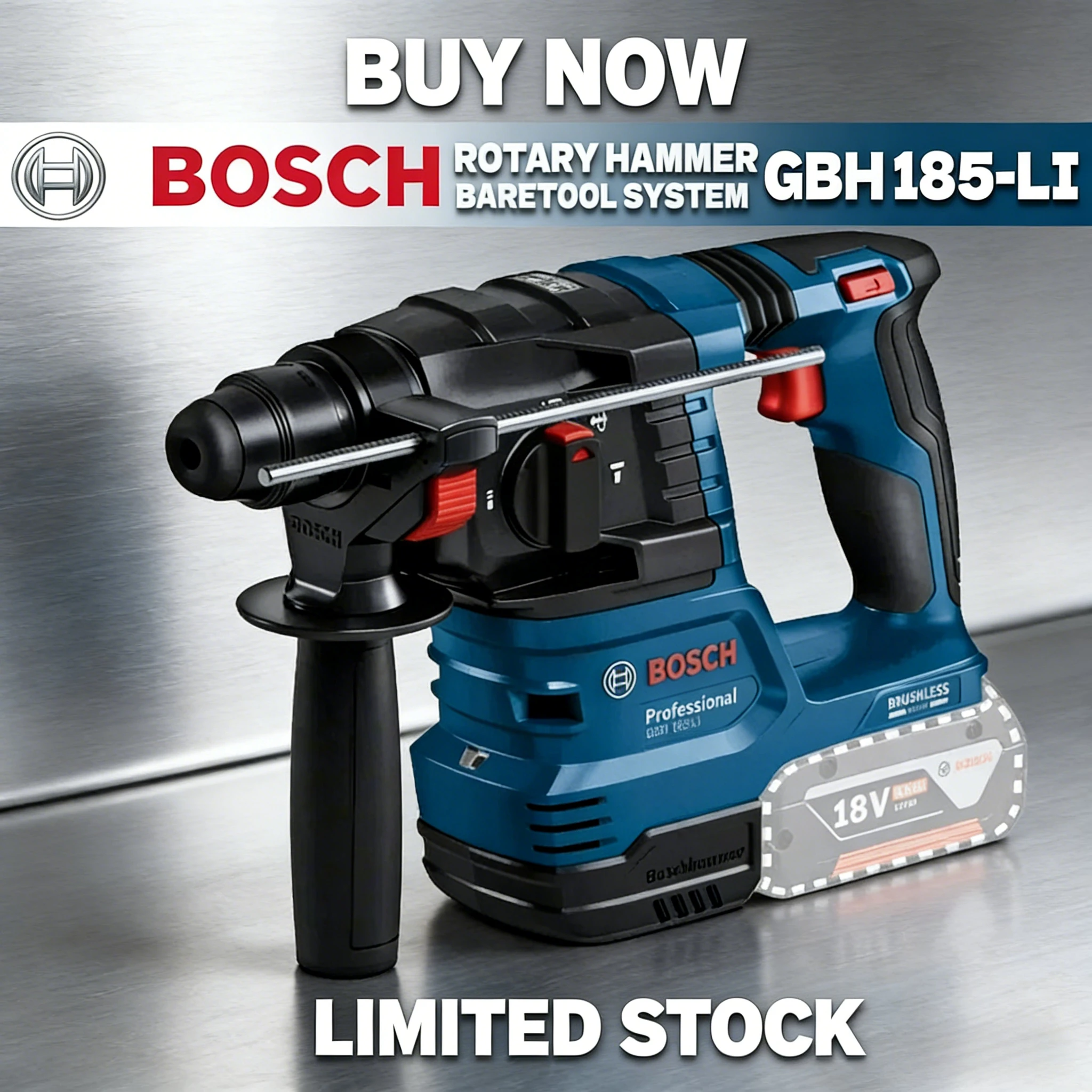 BOSCH GBH 185-LI Rotary Hammer Impact Drill Bare Tool SDS PLUS 18V Rechargeable Concrete Electric Hammer GBH185-LI Power Tool
