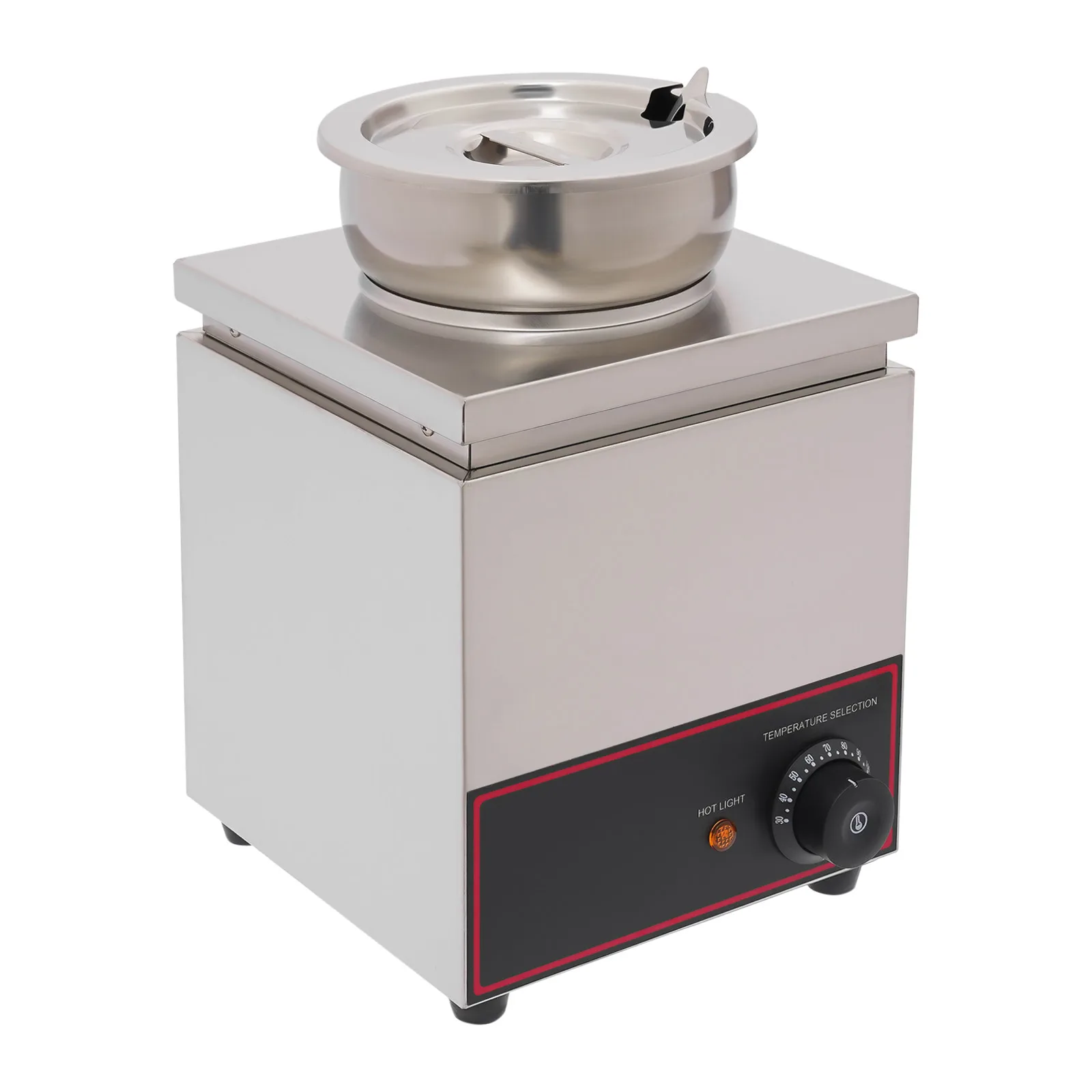 4L Electric Food Warmer 110V, 4.23Qt Stainless Steel Soup Warmer With Adjustable Temp 86-230°F & Lid, Buffet Server for Home Party Hotel, US Plug