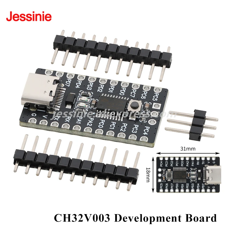 5pcs/1pc CH32V003 Development System Core Board RISC-V CH32V003F4P6 TSSOP-20 32-bit MCU Microcontroller Module