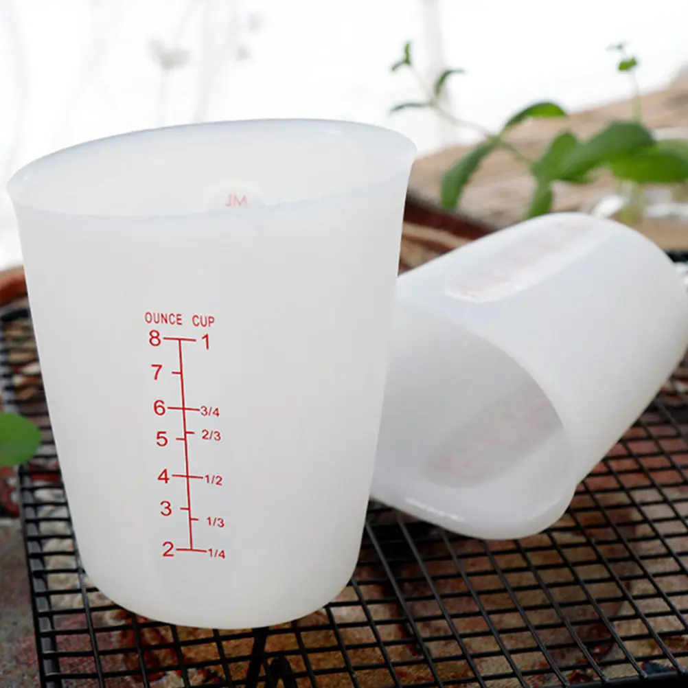 Taza Medidora de Silicona de 500 ml, Resistente al Calor, Flexible, Graduada, para Leche, Café, Cocina, Repostería e Ingredientes Líquidos