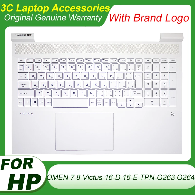 

Original New Japanese Keyboard for HP OMEN 7 8 Victus 16-D 16-E TPN-Q263 TPN-Q264 Laptop Palmrest Upper Cover Top Case Backlight