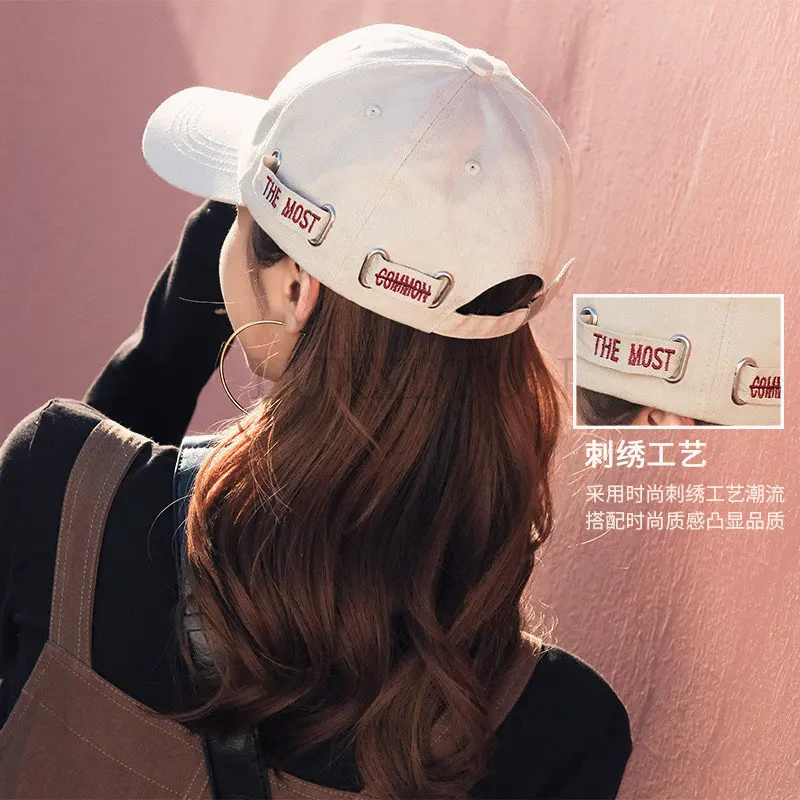 Solid Cotton Unisex Baseball Hats For Women Adjustable Summer Girls Hat Sunscreen All-match Fashion Baseball Cap