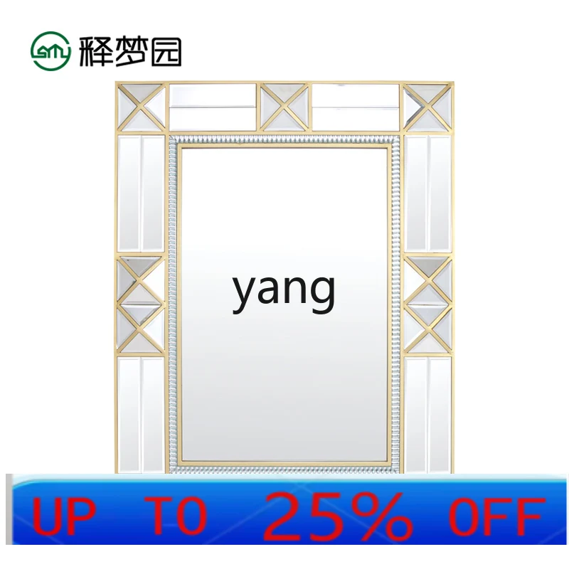 

LH neoclassical three-dimensional entrance decorative mirror creative art dressing mirror bathroom mirror