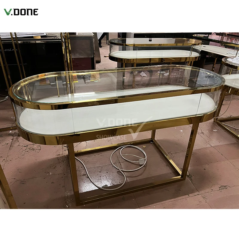 [Customized] custom made fashion jewellery accessories glass cabinet furniture jewelry display jewelry showcases design